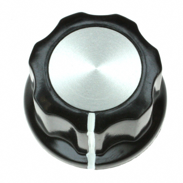 【PKES90B1/4】KNOB FLUTED W/SKIRT 0.250" PLAST